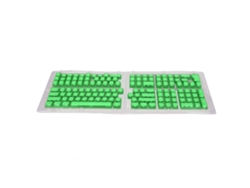 Conjunto De Teclado Oem De Abs De 132 Teclas, Moldeado Por Inyección De Altura, Diseño Ergonómico, Letras Transparentes Verdes/blancas.