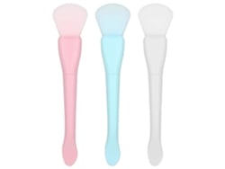Conjunto de 3 aplicadores de máscara facial de silicone com ponta dupla para aplicação e mistura de máscaras (13,90 x 2,80 x 0,50 cm, conforme mostrado na imagem).