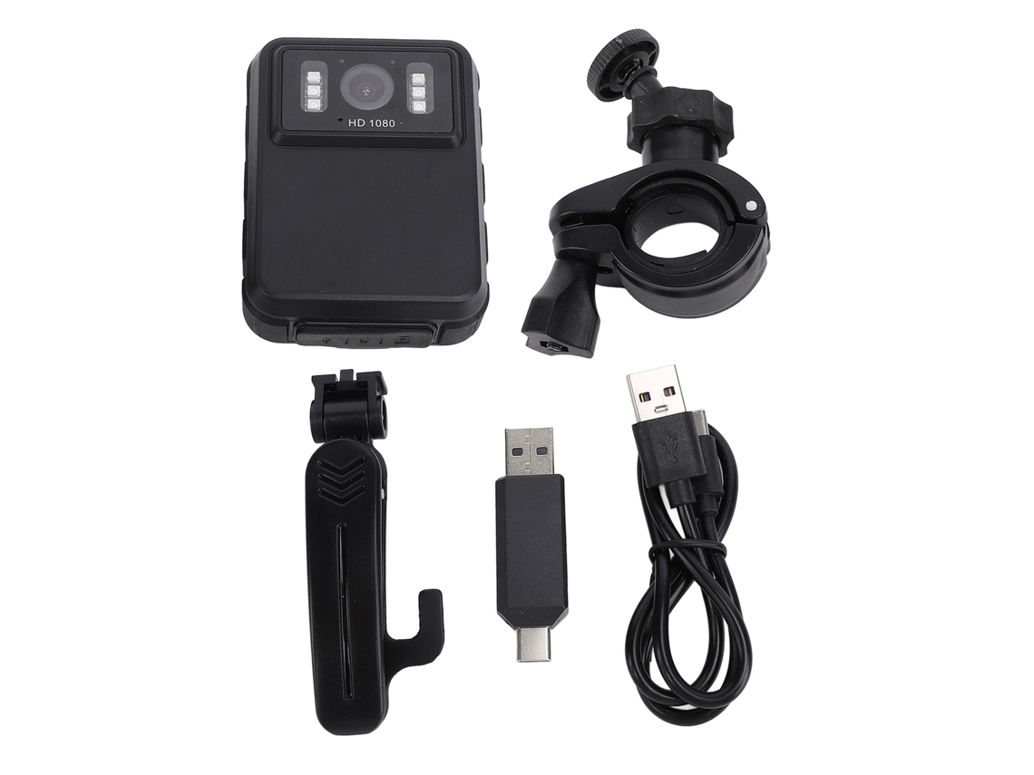 Cámara Corporal Portátil 1080p Hd Con Visión Nocturna Y Grabación En Bucle, Ángulo De 130°, Para Uso Policial, 64 Gb.