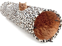 Túnel Grande Y Plegable Para Gatos Con Dos Aberturas, Ideal Para Gatitos, Conejos Y Cachorros 130 Cm De Largo X 30 Cm De Diámetro, Con Dise