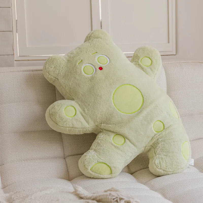 (verde 65 Cm) Almohada De Peluche De Oso De Queso Para Adultos, Cojín Para Sofá, Almohada Adorable