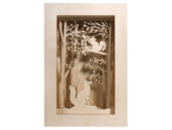Cuadro de madera bosque de Navidad 20 x 30 x 6,6 cm