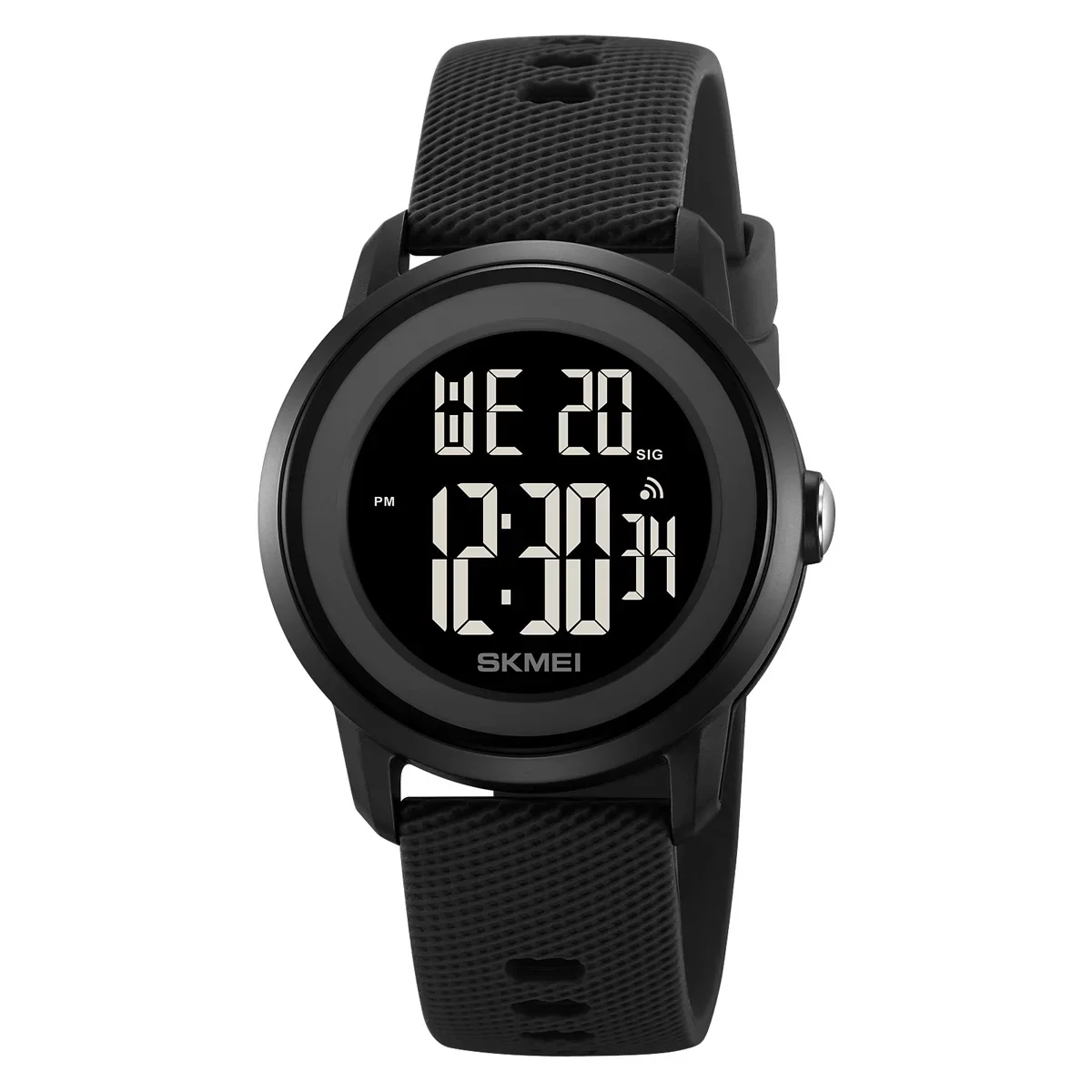 Reloj De Pulsera Deportivo Con Cronómetro (negro) Resistente Al Agua Hasta 5 Bares Y Práctico Temporizador Digital.