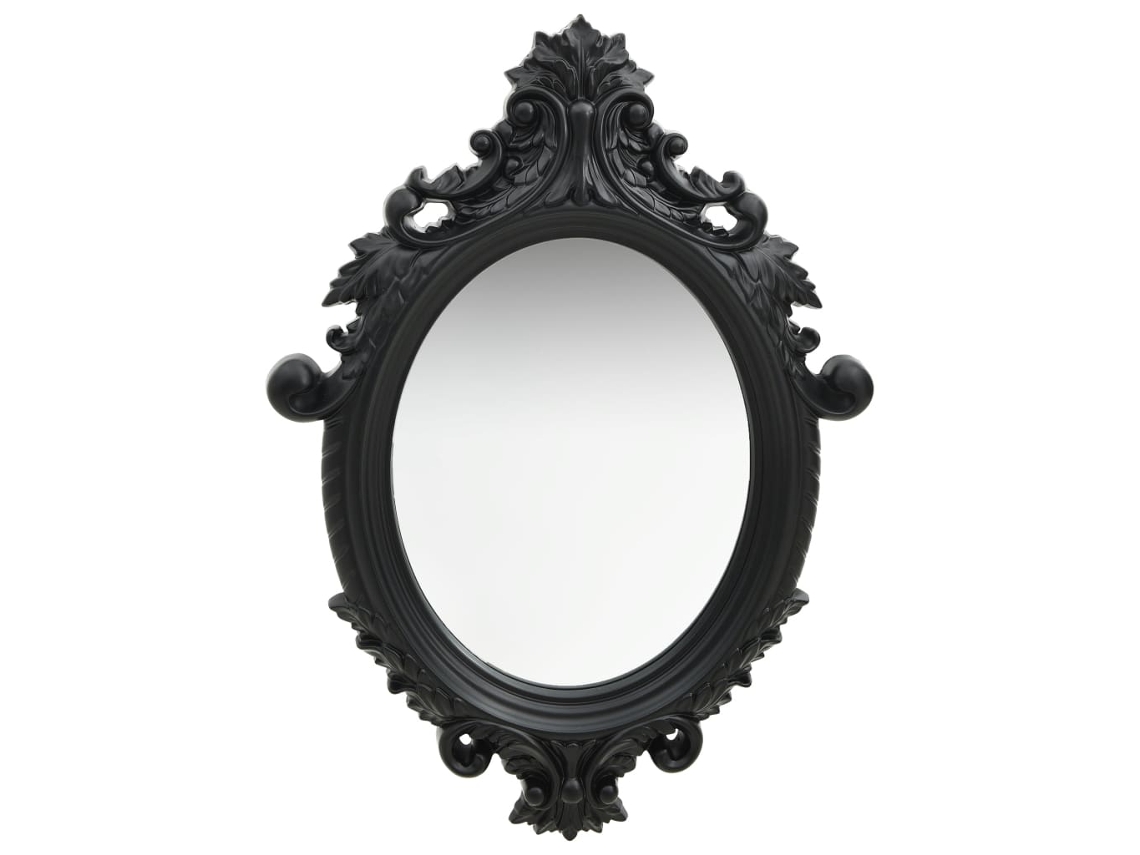 Espejo de pared estilo castillo, 56 x 76 cm, color negro, DKD HOME DECOR