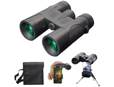 Prismáticos ENKERS Telescopio de protección de aves portátil compacto de fácil enfoque viajes turismo blanco-blanco