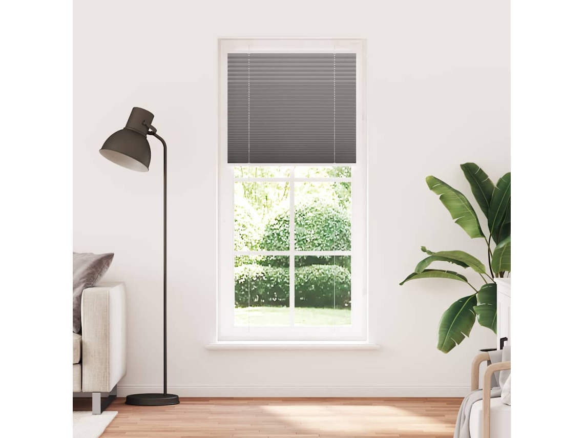 Maison Exclusive - Estor Plisado Antracita 85x200 Cm Tela Ancho 84,4 Cm Poliéster