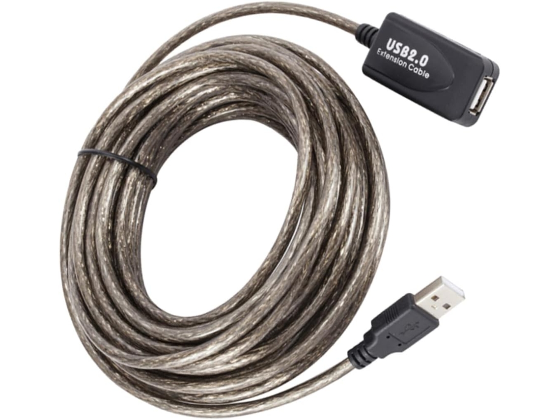 Cable De Extensión Usb 2.0, Aumenta La Distancia Y El Rango De Funcionamiento, Pvc Negro, Amplificación.