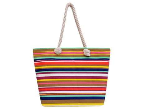Bolso de playa Bolsos de playa para mujer Bolso de lona bohemio a rayas con cierre de cremallera, bolsos impermeables de utilidad, estilo 5