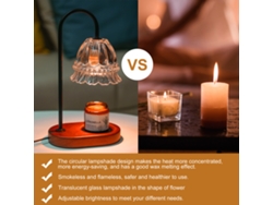 Lámpara calefactora para velas aromáticas y frascos con temporizador ajustable (modelo 2026) con 4 bombillas.