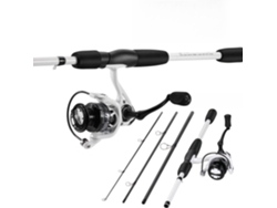 Combo De Caña Y Carrete Pesca, Spinning 1,98 M Relación Engranajes 5,2:1, Para Pesca En Agua Salada Lubina,...