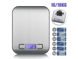 Balanza De Cocina Digital De 5 Kg Con Pantalla Lcd, Acero Inoxidable + Plástico, Pilas Aaa Incluidas.