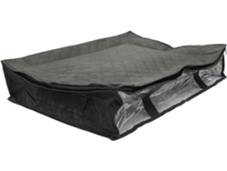 Almacenamiento Debajo Ventana Transparente Plegable Tejida Capacidad Caja Cama Asas Tela No Gran Ropa