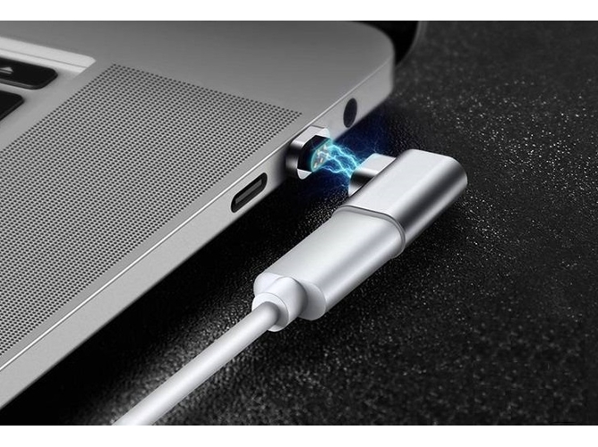 Adaptador Magnetico USB-C 90° para Carga MacBook / Samsung / Huawei
