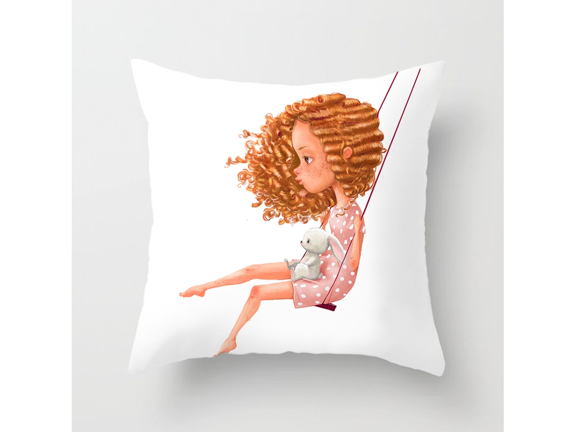 Serie Dibujos Animados Lindos Funda Decorativa de Almohada