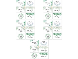 HYMNORA Tarjetas de Agradecimiento Verdes con Sobres - 30 Uds - 4x6 Pulgadas - Tarjetas de Agradecimiento para Boda, Baby Shower, Cumpleaños