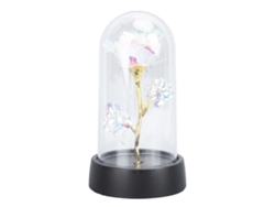 Lámpara de mesa multifuncional de cristal con forma de flor para dormitorios.