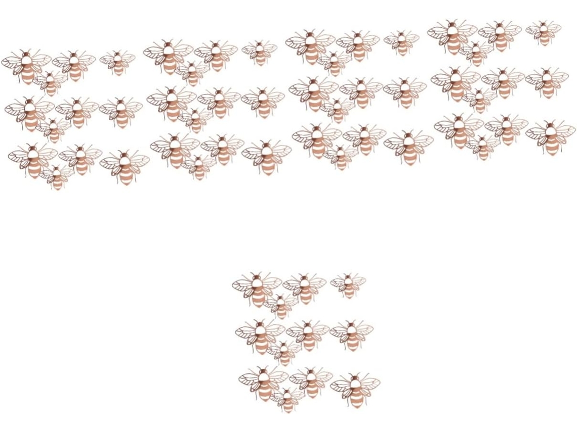 60 Pegatinas Decorativas De Abejas Para Pared, Removibles, Con Corte Abierto.