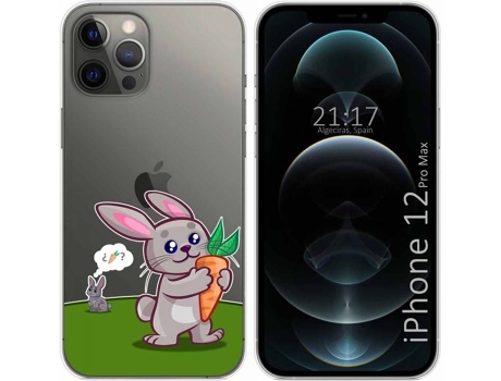Carcasa iPhone 12 Pro Max (6.7) TUMUNDOSMARTPHONE Conejo Multicolor