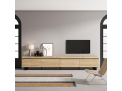 Mueble TV, Televisión, 320x57x35 cm, Para TV gran formato, Diseño industrial, Roble SKRAUT HOME