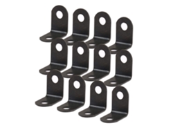 Piezas 12 Escuadras Metálicas Angulares 12x12 Mm, Negras, Forma L, Protectores Esquina, Soportes