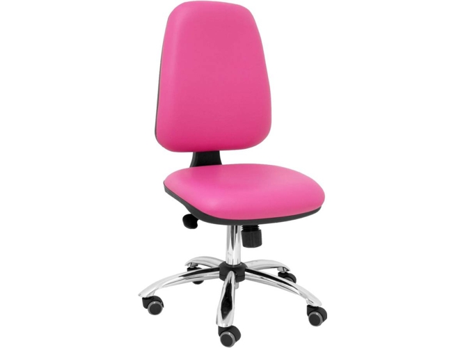 Silla de Escritorio Operativa PIQUERAS Y CRESPO Socovos Rosa con ruedas de parqué (Similpiel)