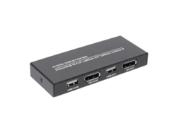 Conmutador Kvm Usb Displayport 4k A 60 Hz Para Compartir Pantalla Entre 2 Ordenadores.