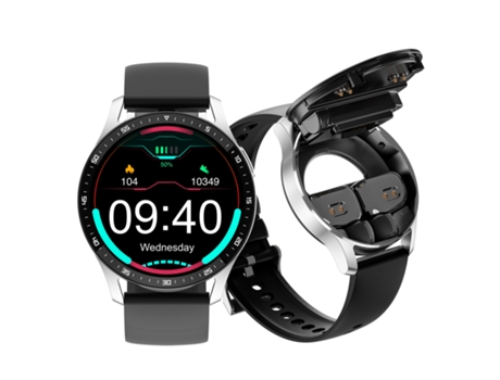 Smartwatch X7 1,32" pantalla táctil IPS 2 en 1 auriculares Bluetooth, monitorización/detección del ritmo cardíaco de las ayudas