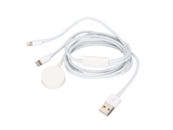 Cable De Carga Magnético 3 En 1 Para Reloj Ios Y Serie Iphone 11 Blanco