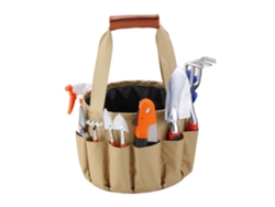 Juego de herramientas de jardinería con bolsa de jardín y 10 piezas.
