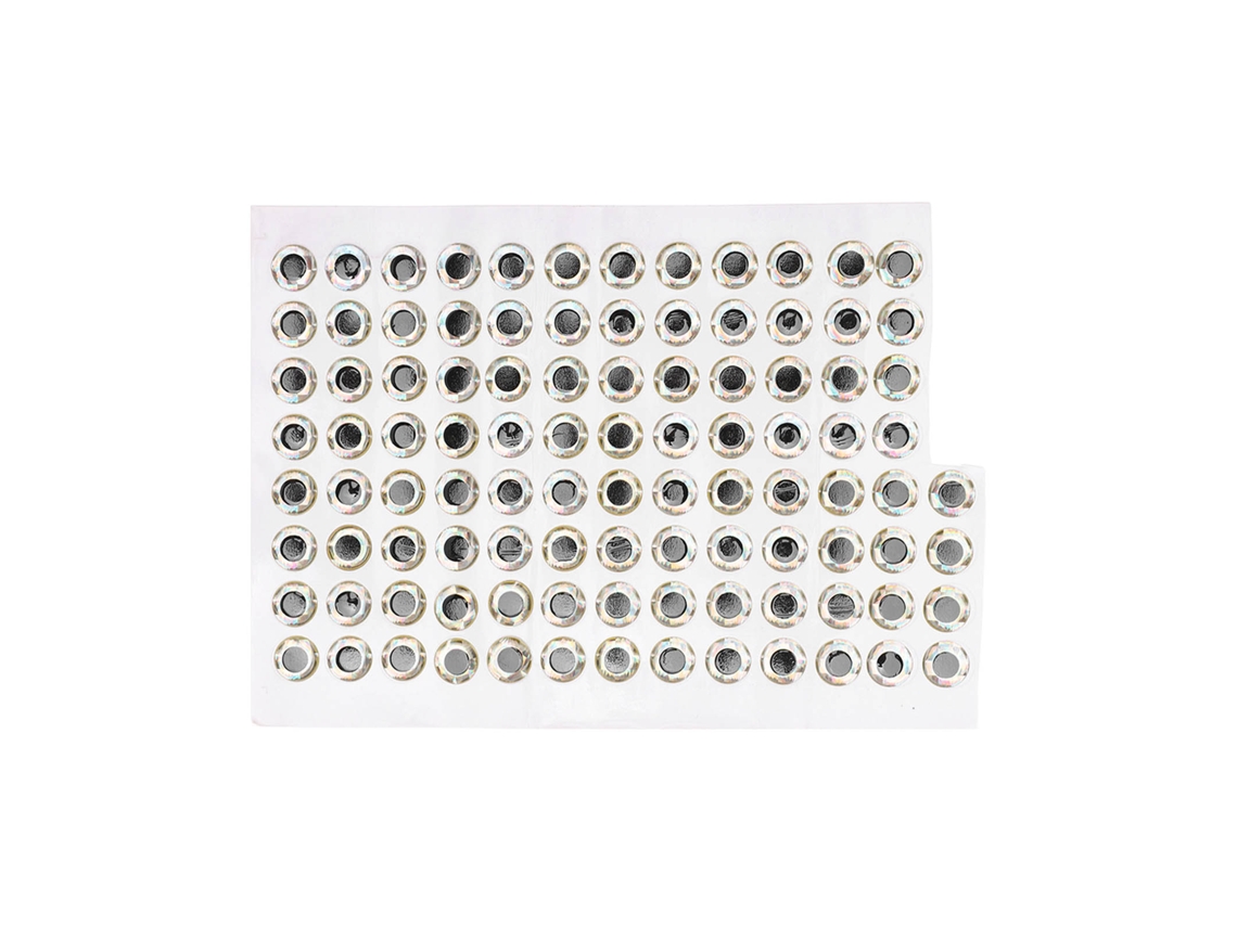 100 Ojos Artificiales Para Peces De 10 Mm, Adhesivos 3d Para Señuelos De Pesca Y Accesorios De Pesca, Color Plata.