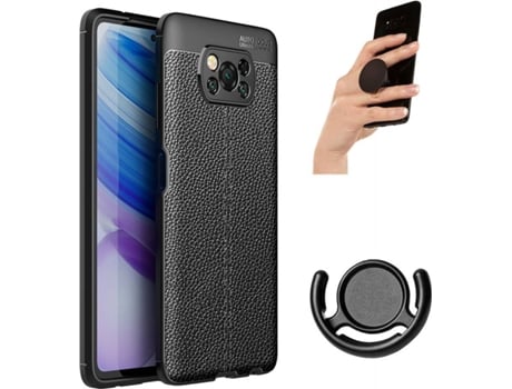 Carcasa, Soporte y Popsocket Xiaomi Poco X3 Pro Rugged Leather Negro