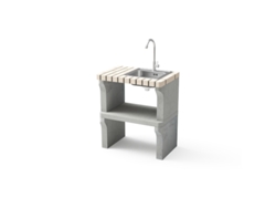 Módulo para Barbacoa MOVELAR New Iberia (Blanco, Gris - 70x47x80cm)