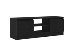Maison Exclusive - Mueble De Tv De Madera De Roble Negro 102x30x36 Cm