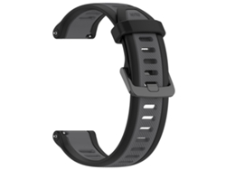 Pulseira Em Silicone Para Garmin Forerunner 165 (22 Mm) Preto Cinza Hexinyigjly