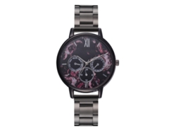 Reloj De Pulsera Fanteeda Business Lady Negro Para Mujer, De Acero Inoxidable Con Movimiento De Cuarzo.