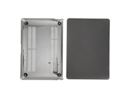 Capa Protetora Dura Abs Para Macbook Air Shell Case De Notebook Com Aberturas De Ventilação E Pé De Borracha Preta