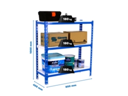 Estanteria metalica Simonclick Mini 3/400 1000 Azul/blanco
