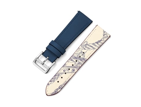 Correa de reloj inteligente para Huawei Watch GT3 46MM 22mm Correa de cuero con hebilla de contraste (azul + patrón)