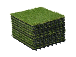 Césped Artificial 10 Piezas 30x30cm Jardín Realista Verde