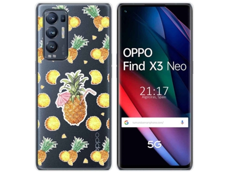 Carcasa Oppo Find X3 Neo TUMUNDOSMARTPHONE Dibujos Transparente Multicolor