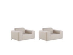 Sillón BELIANI Rovigo de Poliéster Beige 105x84x68