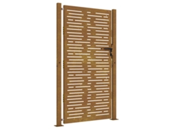 Maison Exclusive - Puerta De Jardín 100x175 Cm De Acero Corten Con Diseño Cuadrado