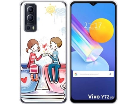 Carcasa Vivo Y52 5G TUMUNDOSMARTPHONE Café Multicolor