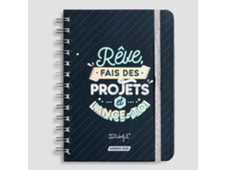 Pequeña agenda clásica 2023 semanal - sueña, haz planes y ponte en marcha MR. WONDERFUL