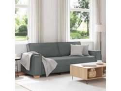 Sofá De 3 Plazas | Sofá De Salón | Sofá De Descanso De Tela Gris Oscuro, 220x78x84 Cm
