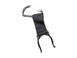Mosquetón de aleación de aluminio para montañismo al aire libre, multifuncional, con hebilla para botella, color negro, Vylara