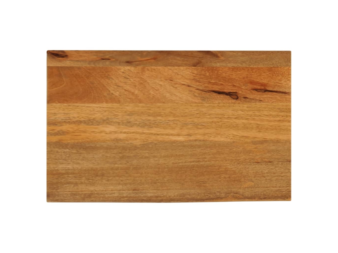 Tablero De Mesa Borde Natural Madera Maciza Mango 50x20x3,8 Cm