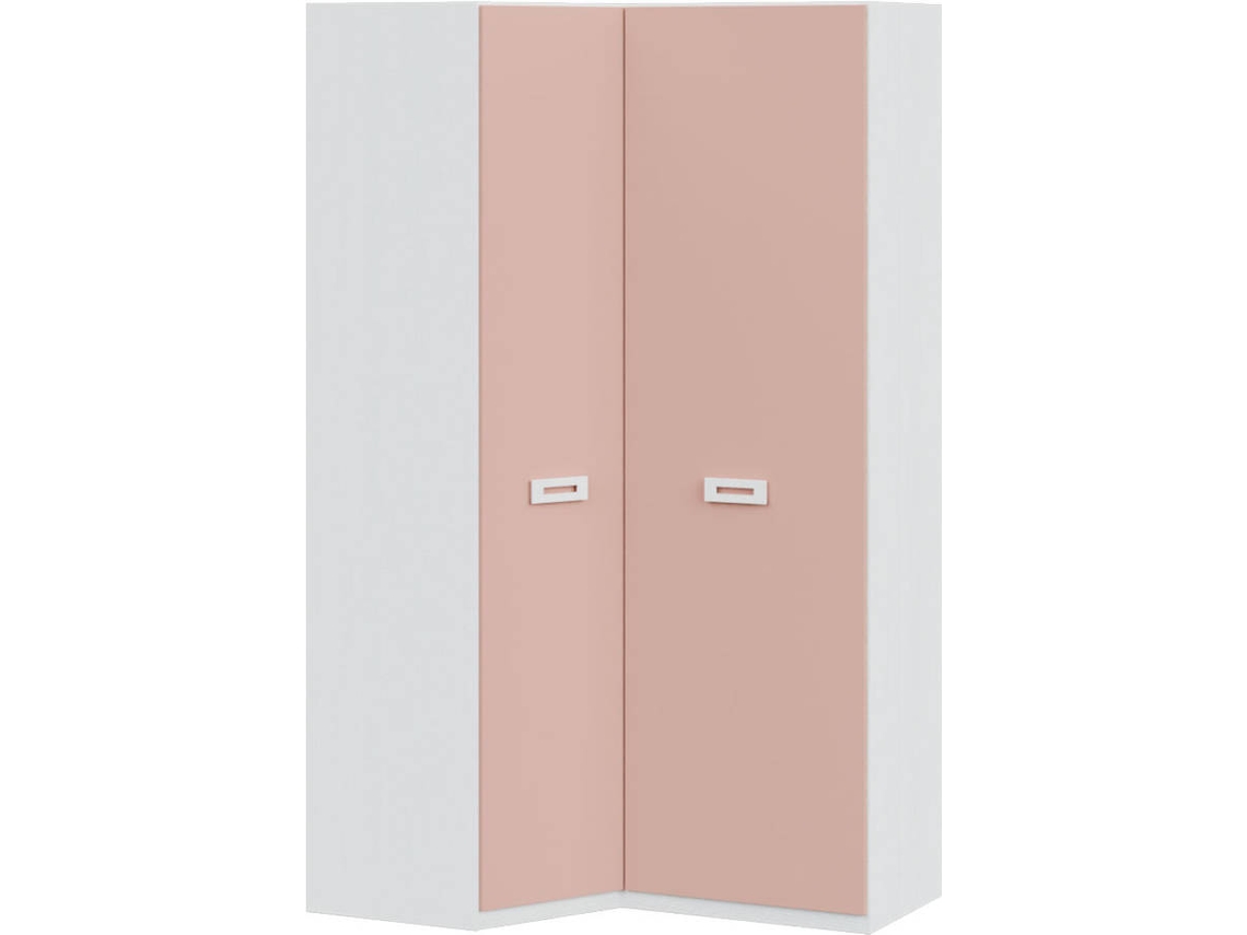 Armario MUEBLAM Nieve Rosa Nube Melamina (90x140x232x50 cm)