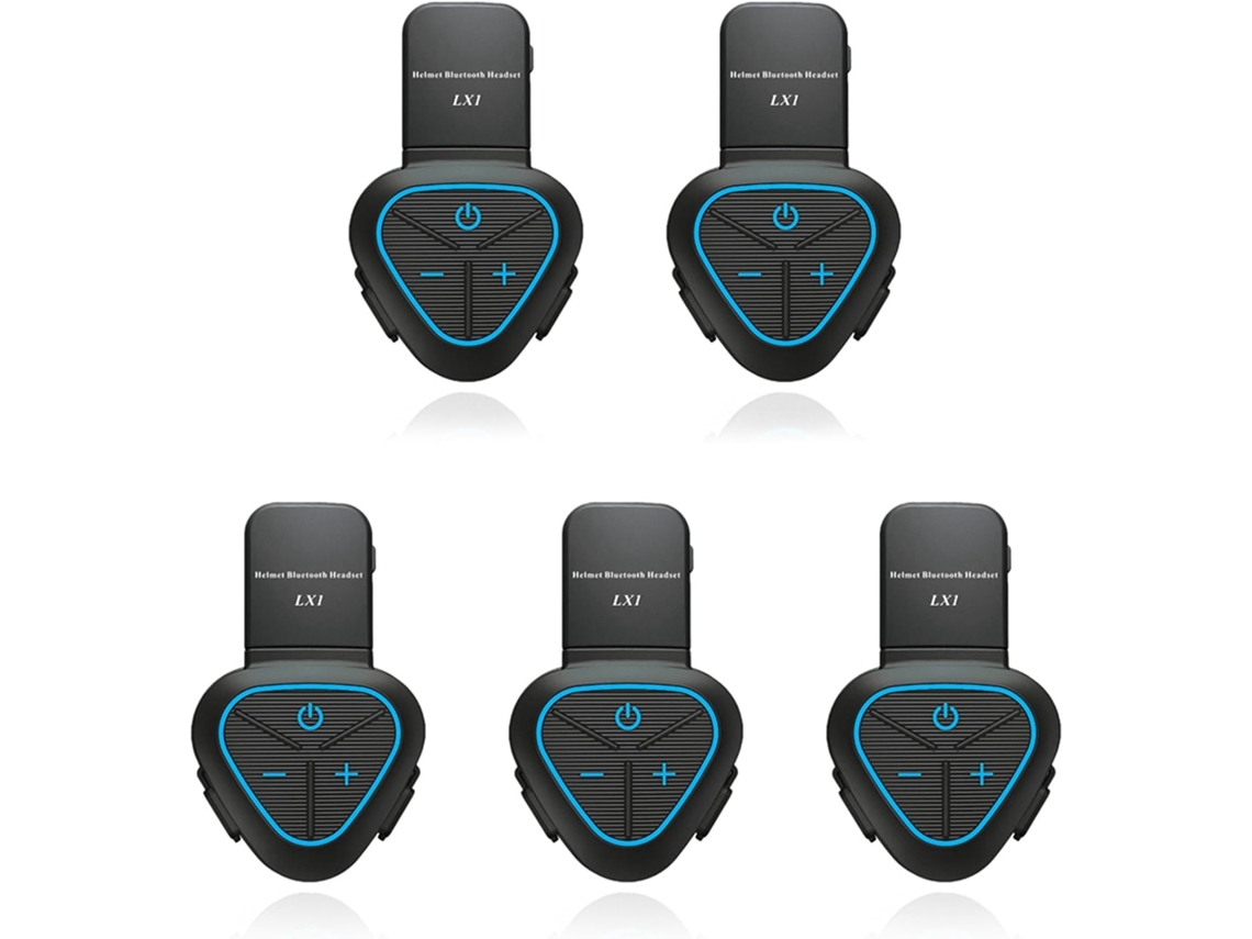 Casco De Moto De Verano 5x Lx1 Con Bluetooth, Portátil, Con Cancelación De Ruido Inteligente, Color Azul.