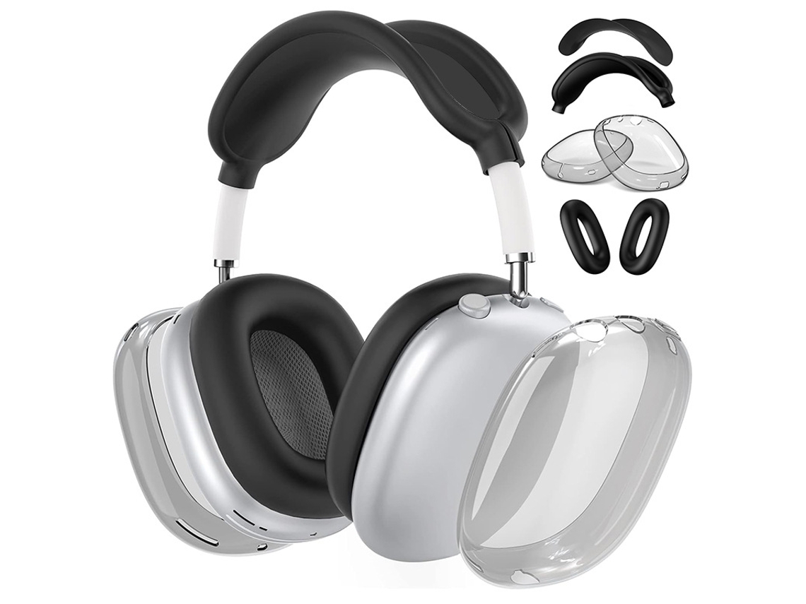 Kit De Protección Compuesto Por Cuatro Fundas De Tpu Negras Y Resistentes, Compatibles Con Los Airpods Max De Primera Y Segunda Generación.